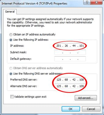 TCP IP v4 Properties